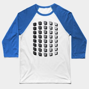 Bulging grid Baseball T-Shirt